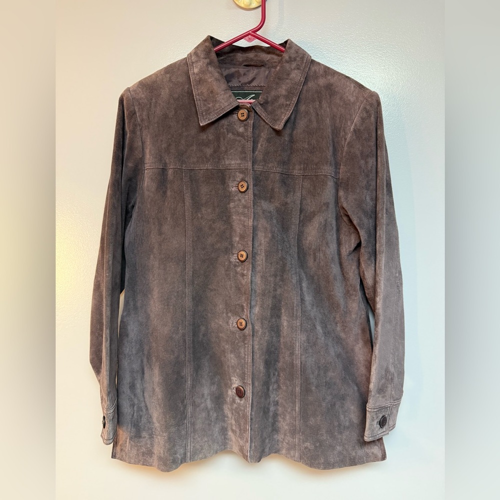 Atelier by B. Thomas purple Leather button up Jacket for Women size L